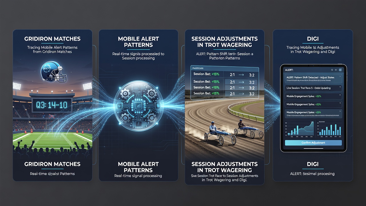 Analytics dashboard displaying cross-product session flows from football alerts to poker and trot betting activity